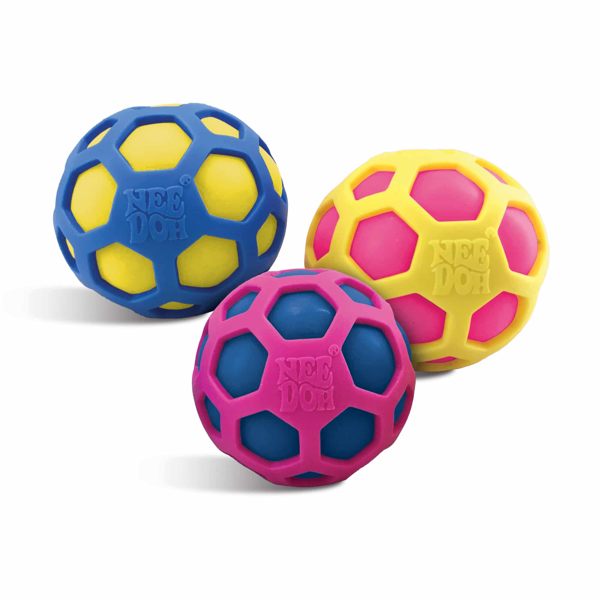 Atomic Nee Doh Group - Blue, Yellow, and Pink