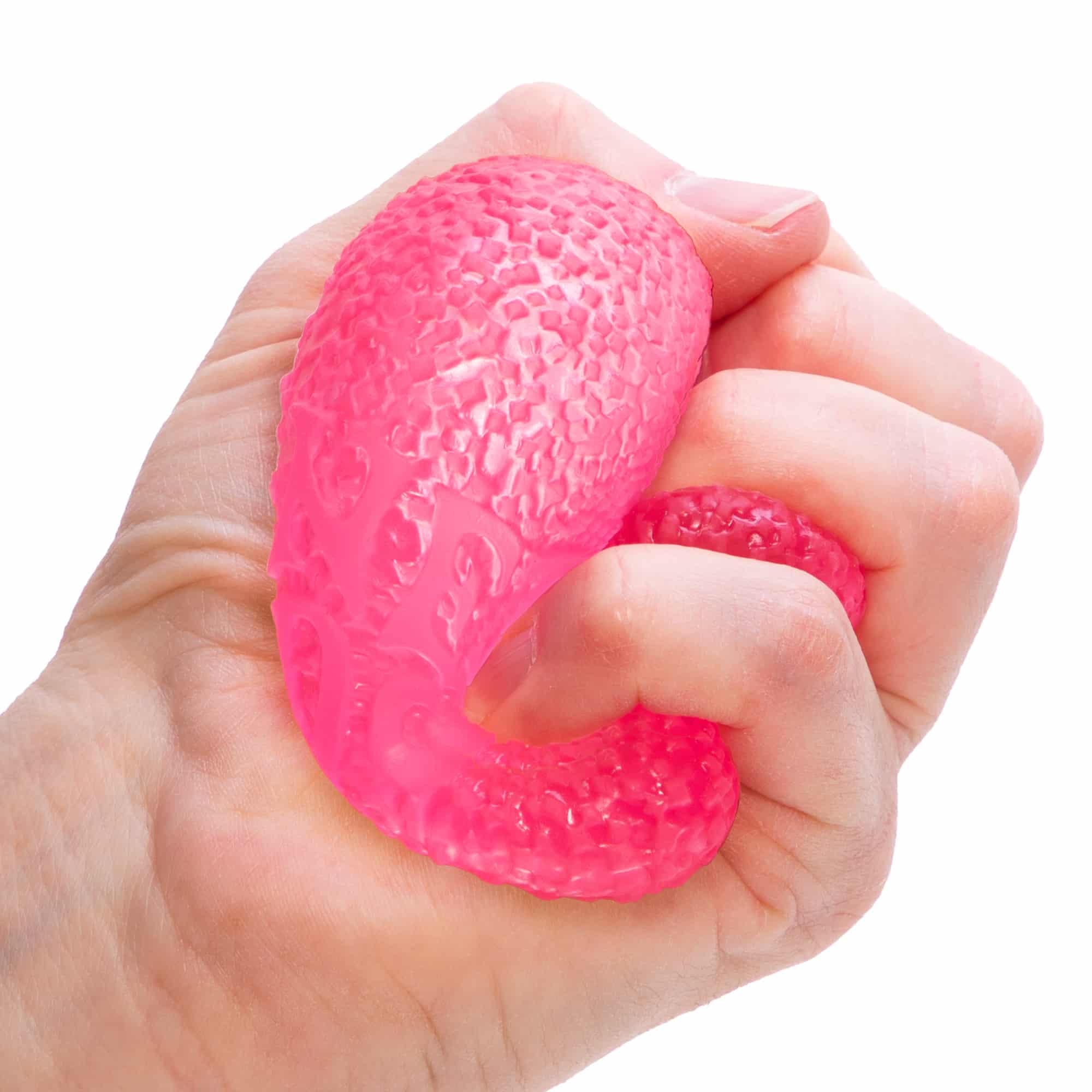 NeeDoh Gumdrop Pink Squeezed